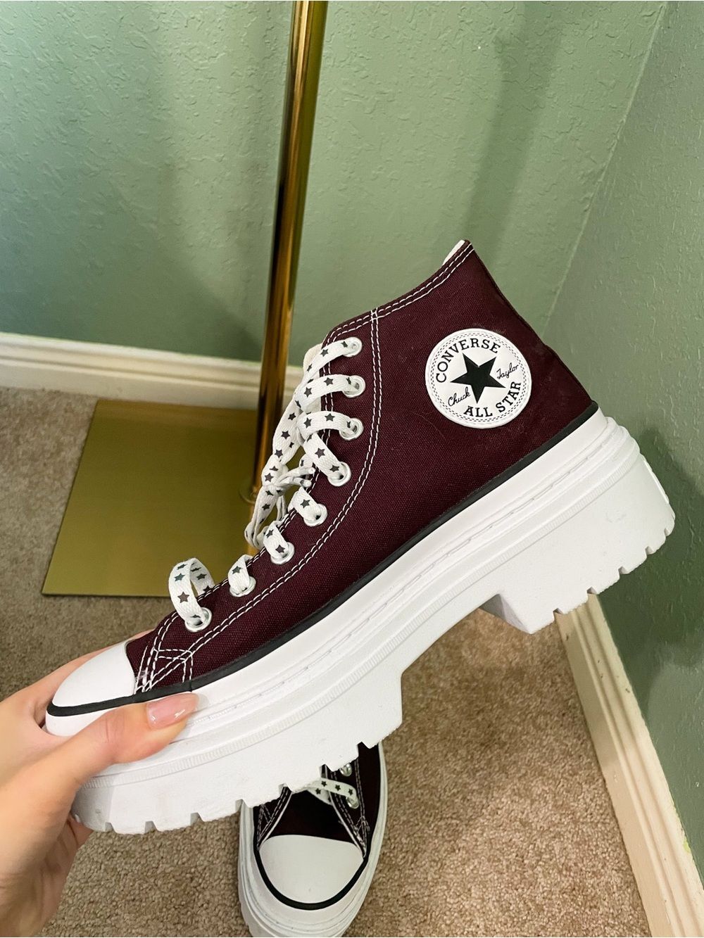 Converse Chuck Taylor All Star Lugged Sneakers Star Reflective Laces Size 9.5 - Picture 4 of 8